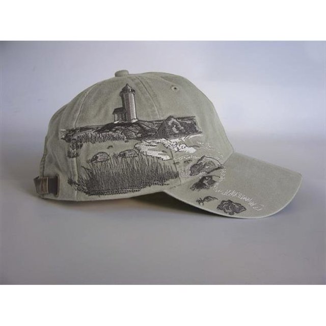 LPLC1 Casquette de Station 6 Panneau Emb avec Logo de la Côte du Phare&44; Pierre
