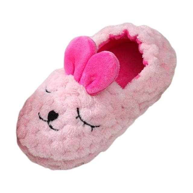 Adorable Animal Kid House Slippers Girls Slip On Shoes Warm Winter Soft 17.5cm Sunnimix Pantuflas de felpa