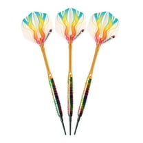 Elkadart Rainbow 90% Tungsten Soft Tip Dart Set, Ringed Barrel, 18 Grams