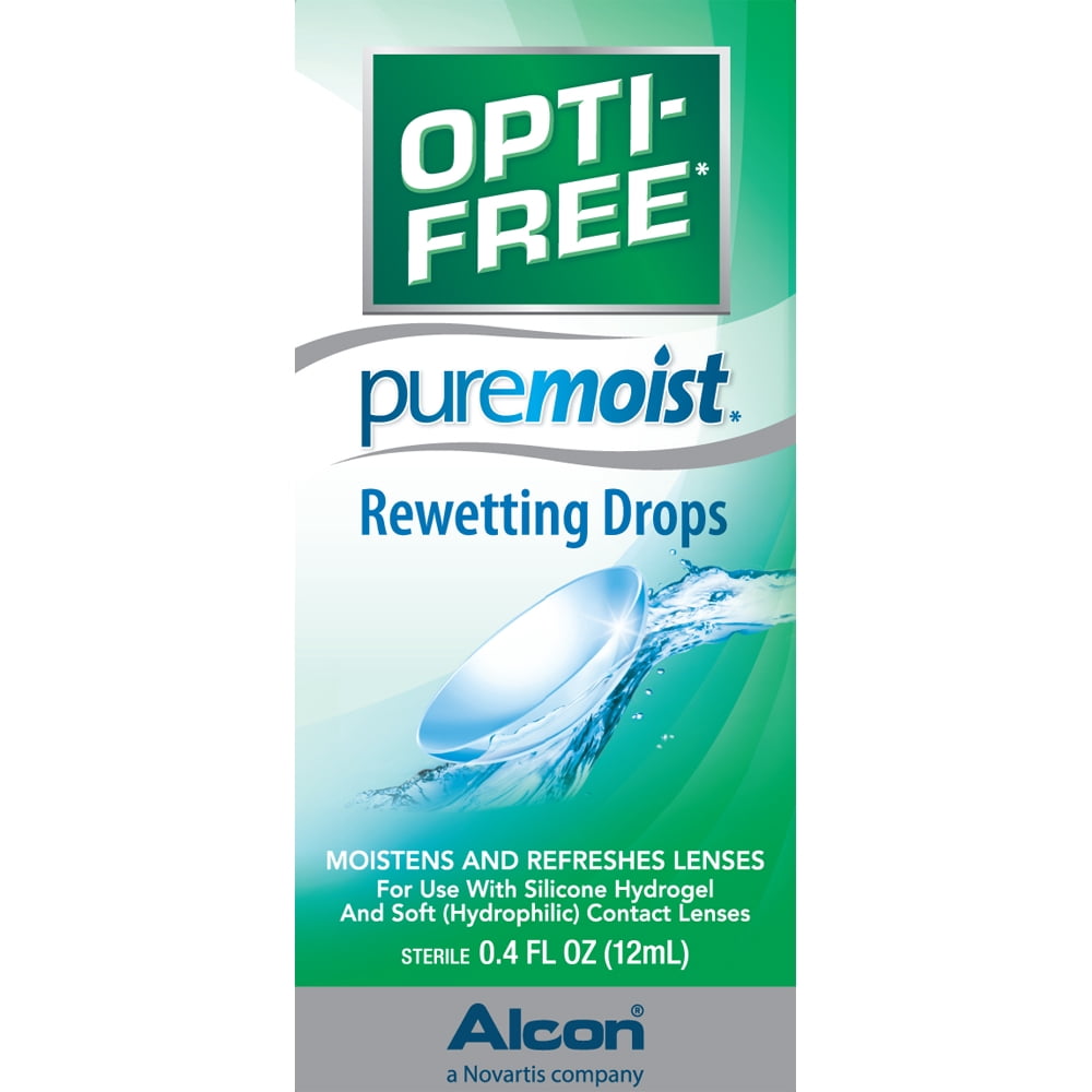 OPTIFREE Puremoist Rewetting Drops for Contact Lenses, .4 Fl. Oz