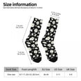 thumbnail image 5 of Ditsy Floral Socks White Flowers Print Trendy Stockings Women Men Soft Breathable Outdoor, 5 of 7