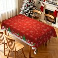 thumbnail image 5 of Nanqianyi Snowflake Cartoon Train Christmas Tablecloth,60"x84",Waterproof Stain Resistant, 5 of 6