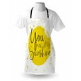 thumbnail image 3 of Quote Apron Circular Color Splash Outspread Brushstrokes with Inspirational Quote Valentines Concept, Unisex Kitchen Bib Apron with Adjustable Neck for Cooking Baking Gardening, Yellow, by Ambesonne, 3 of 3
