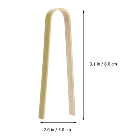 

20 Pcs Bamboo Food Clip Multi-function Anti-scald Bread Tongs Kitchen Supplies
