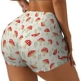 thumbnail image 2 of Naloa Cartoon Flat Mushrooms Biker Shorts for Women Seamless Scrunch Short Women’s Yoga Shorts for Gym Running Sport Shorts - Medium, 2 of 9