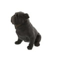 thumbnail image 6 of DecMode Black Modern Polystone Sitting Bulldog Carved Sculpture, 17"W x 13"H, 6 of 14