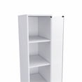 thumbnail image 3 of White Bathroom Storage Cabinet with Glass Door and Sliding Drawers, 3 of 5
