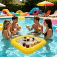 thumbnail image 6 of MMJ Pool Float Inflatable Snack Bar Floating Drink Cooler Fruit Tray Cup Holder for Summer Party 23.62x23.62in, 6 of 6