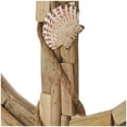 thumbnail image 4 of DecMode Brown Wood Handmade Driftwood Inspired Anchor Wall Decor with Shell and Rope Accents, 4 of 7