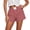 M137 Red, variant on Tfken Summer Women Shorts Elastic Waist Stripe Mini Shorts Trendy Casual Daily Wear Female Soft Clothes Red
