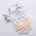 thumbnail image 2 of Paquete de 4 baberos TUNC unisex suaves y absorbentes de 8 capas para babear y dentición tamaño 23*23cm, 2 of 5