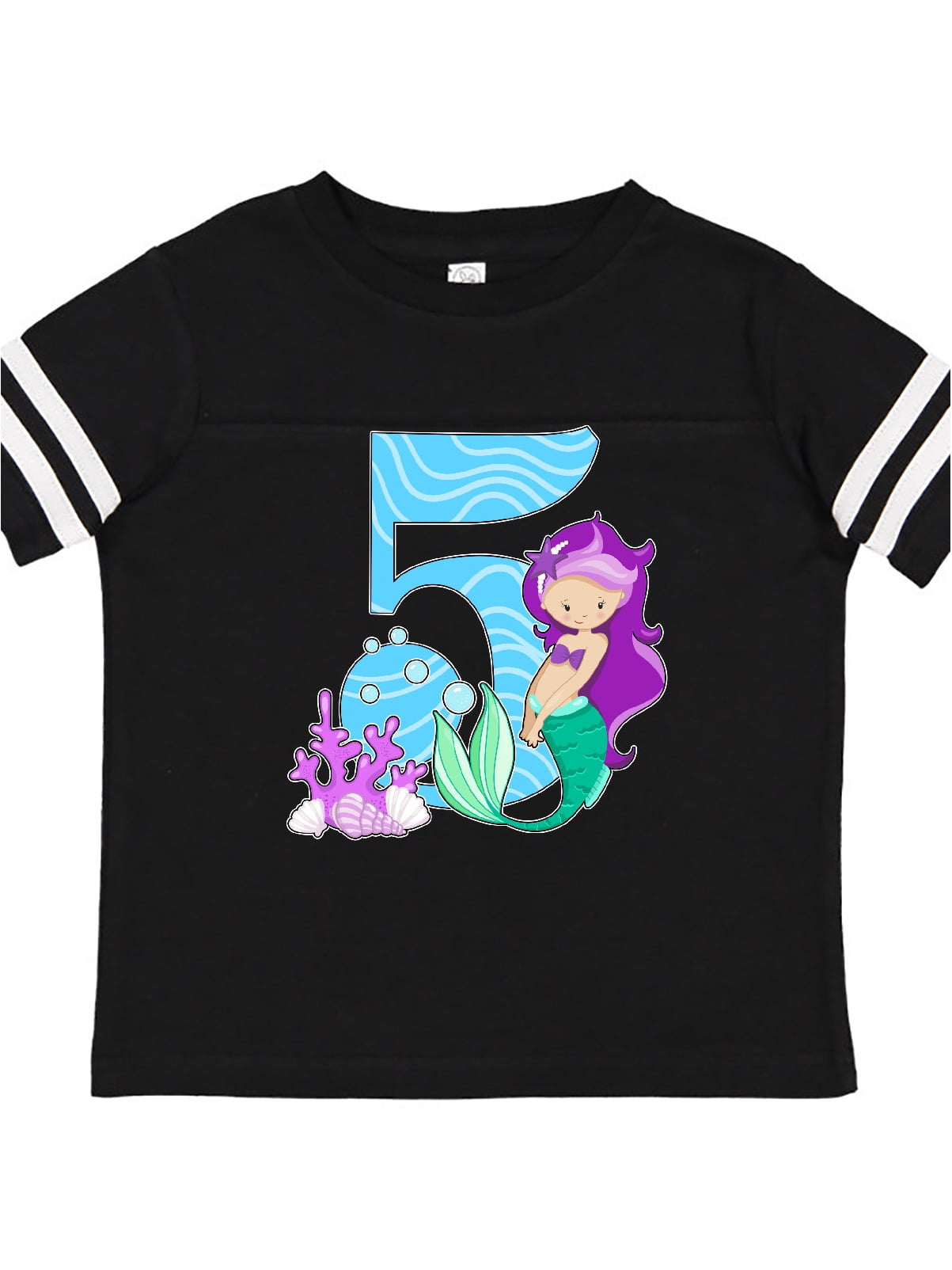 INKtastic - Fifth Birthday Mermaid Toddler T-Shirt - Walmart.com ...