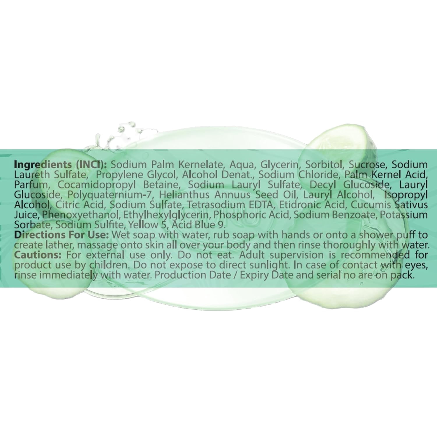 Duru Cucumber Glycerin Cleansing Bar Soap, 11.25 Oz (Pack of 3) | sensitive | vegan, transparent | paraben free, alcohol free, silicone free, phthalete free, gluten free