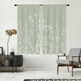 thumbnail image 5 of Sage Green Floral Wildflower Curtains Rustic Botanical Leaves Vintage Flower Herb Farmhouse Rod Pocket Nature Bedroom Living Room Treatment Fabric 2 Panels 42Wx63H Inch, 5 of 6