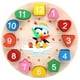 thumbnail image 1 of Juguete rompecabezas con reloj digital de madera - 17,5 x 17,5 cm, educativo, para aprender la hora, los colores y las formas, para niños pequeños y bebés, 1 of 8