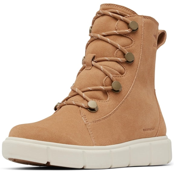 SOREL Women's Explorer lll Joan Waterproof Boot - Tawny Buff, Chalk - 6.5