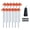 Tangerine, variant on 7829 12Pcs Camping Tent Stakes, Carbon Steel Canopy Stakes Spikes Heavy Duty Tent Peg