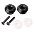 thumbnail image 1 of 2pcs Guitar Strap Buttons Black Ukulele Mandolin Lock Buckles, 1 of 8