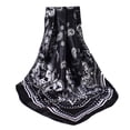 thumbnail image 2 of Vintage Paisley Print Square Silk Scarf for Women, 35-inch Large Fashion Neck Scarf, Lightweight Satin Head Scarf and Hair Accessory Black, 2 of 5