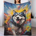 thumbnail image 1 of Dogs Washable Easy Care Fluffy Christmas Blanket For In/Oudoor Best Nanny, 1 of 5