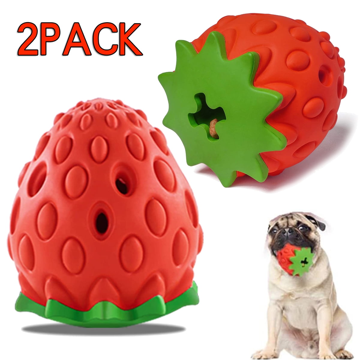 squeaky strawberry dog toy