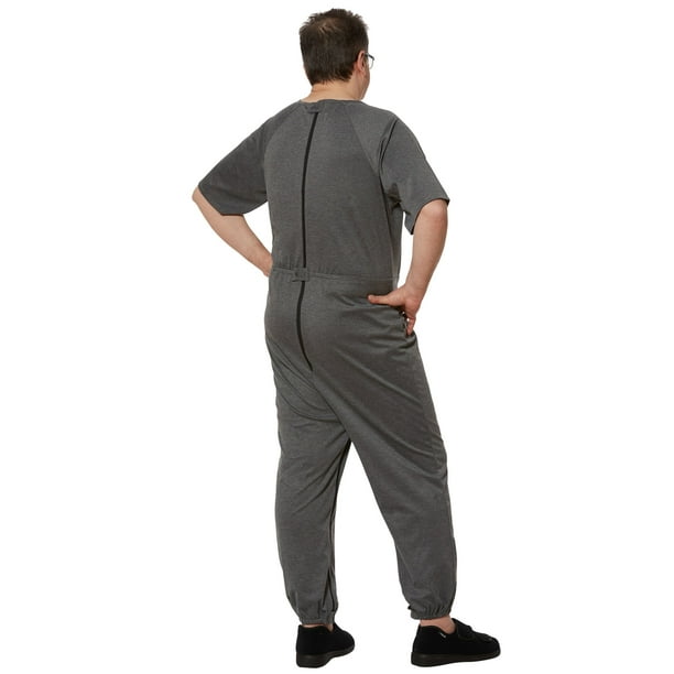 Ovidis Anti Strip Jumpsuit for Men Grey Bobby Adaptive Clothing L Walmart