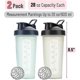 thumbnail image 2 of 2 Pack Shaker Bottles For Protein Mixes, 28 Oz, Protein Shaker Bottle With Wire Whisk Ball, Shaker Cup, 2 of 5