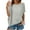 White, variant on womens summer tops Womens Summer Short Sleeve Tops High Low Loose Casual Basic T-Shirt White L(L)