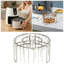 Barbecue Grill Skewer Stand Air Fryer Rack for Vertical Cooking for Grilling Delicious Kabobs and Spits in Your Kitchen