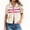 Rose red, variant on Womens Striped Short Sleeve Sweater Casual Knitted Button Down Crochet Cardigan Vintage Y2k Hollow-Out Tops