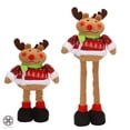 thumbnail image 2 of Luxtrada Christmas Santa Claus Reindeer Handmade Plush Doll Retractable Long Legs Table Decor for Decorations Indoor Home Decor, 2 of 8