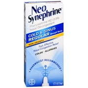 3 Pack Neo-Synephrine Nasal Spray Regular Strength Formula 0.5 fl oz (15 mL) Ea