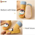 thumbnail image 6 of Spencer 1 Pair Infant Baby Boy Girls Toddlers Animal Moccasins Non-Skid Indoor Slipper Winter Warm Shoes Socks, 6 of 7