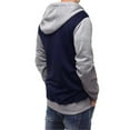 thumbnail image 5 of Larisalt Zip Up Hoodie Men,Men's Sherpa-Lined Full-Zip Hooded Sweatshirt Navy,XXL, 5 of 5