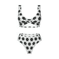 thumbnail image 4 of Daiia Soccer Women's Bikini Set Two Piece Swimsuit High Waisted Bikini Adjustable Straps Bikini Perfect for Beach, Pool, and Summer Vacation-Small, 4 of 9