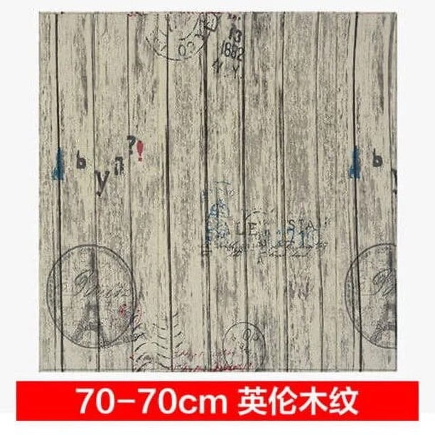Pegatinas de pared de espuma de grano de madera 3D, papel tapiz autoadhesivo impermeable, guardería, Navidad, decoración del hogar, 70x35cm