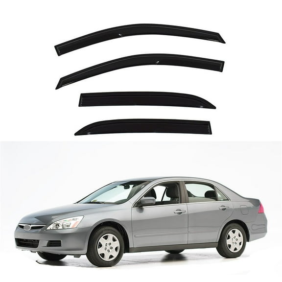 munirater 4Pcs Side Vents Window Visors Shades Shade Visor Rain Guards Fit for 2003-2007 Honda Accord Sedan 4-Door