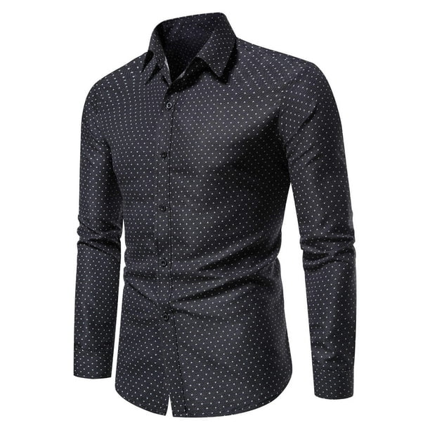 LYXSSBYX Mens Shirts Long Sleeve Dress Shirt Men's Printed No Iron ...