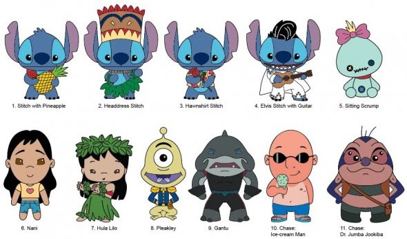 DISNEY LILO /& STITCH SERIES 2 FIGURAL KEYRING LOOSE PLEAKLEY