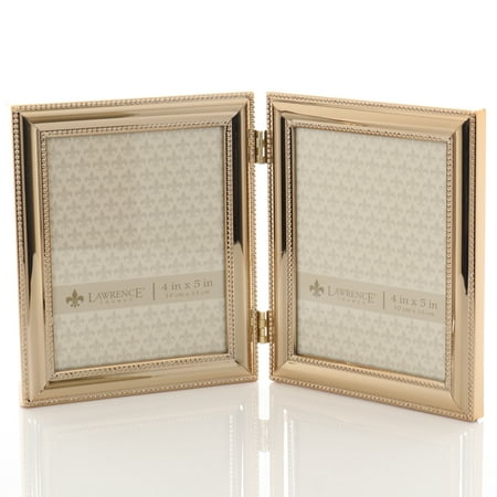 Classic Double Beaded Picture Frame 4x5 Double Gold