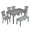 Gray, variant on Dining Room Set, LEGAHOME 6 Piece Dining Sets with Bench and Chairs, Solid Wood Kitchen Dining Table Set for 6 with Upholstered Chairs, Gray
