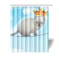 thumbnail image 1 of ABPHQTO Cat Wear Crown Walking Tightrope Tela impermeable Cortina de ducha Cortina de baño 150x180 cm, 1 of 2
