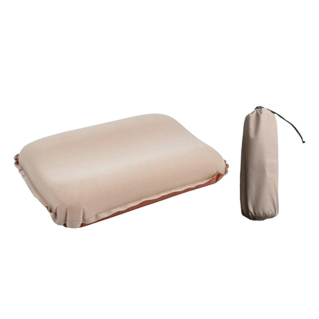 Almohada inflable para acampar con bolsa de almacenamiento para viajar con mochila y hamaca