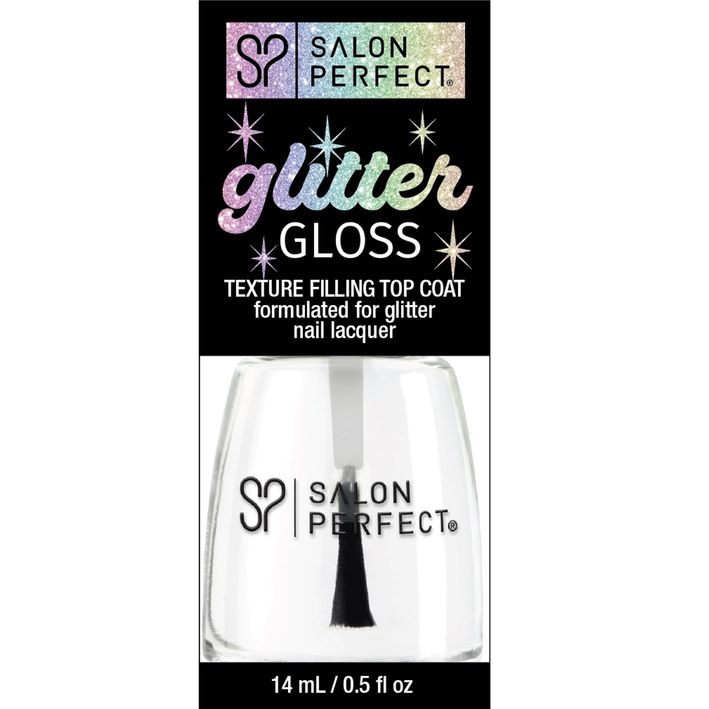 Salon Perfect Nail Lacquer, 626 Glitter Gloss Top Coat, 0.5oz