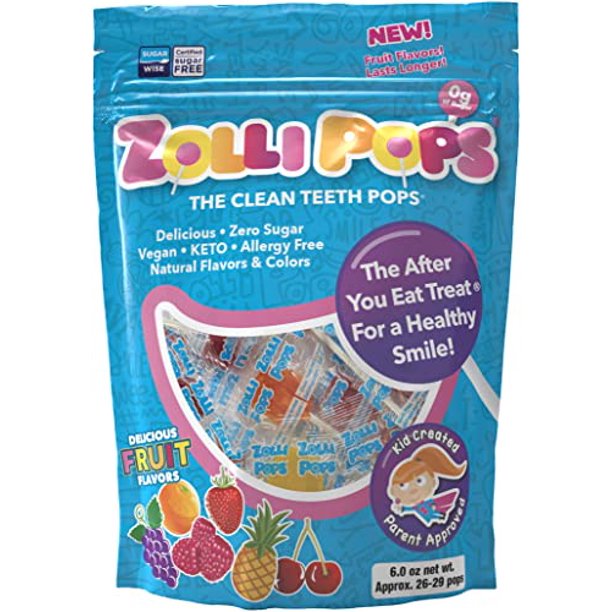 Zollipops Clean Teeth Lollipops Assorted Flavors 6oz AntiCavity