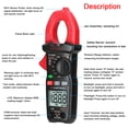 thumbnail image 3 of Amdohai Digital Clamp Meter Multifunction 600V Voltmeter Tester Amp Volt Meter NCV Test Current Resistance Diodes Continuity Measurement Device, 3 of 8