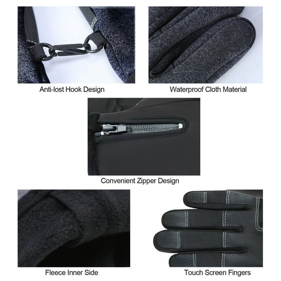 Gloves,Cold Weather Men Weather Men Women Winter Warm Screen -slip Windproof In Cold Weather Windproof Waterproof Screen Waterproof Run In Screen -slip Windproof Wyan Simbae