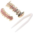 thumbnail image 3 of Decoración de dientes, juego de frenillos dorados para dientes, juego de frenillos dorados, diseño elevado, 3 of 14