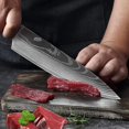thumbnail image 2 of Steady Home™ Professional Chef Knife Set, 8 Pieces High Carbon Stainless Steel MasterChef Knives with Knife Sharpening Rod Roll Bag with Bonus Kitchen Gadgets, Ultra Sharp Kitchen Knives Set, 2 of 7