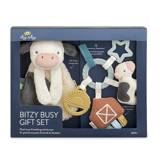 Itzy Ritzy Bitzy Busy Toy & Teether Unisex Gift Set - Farm 0m  Multi Color